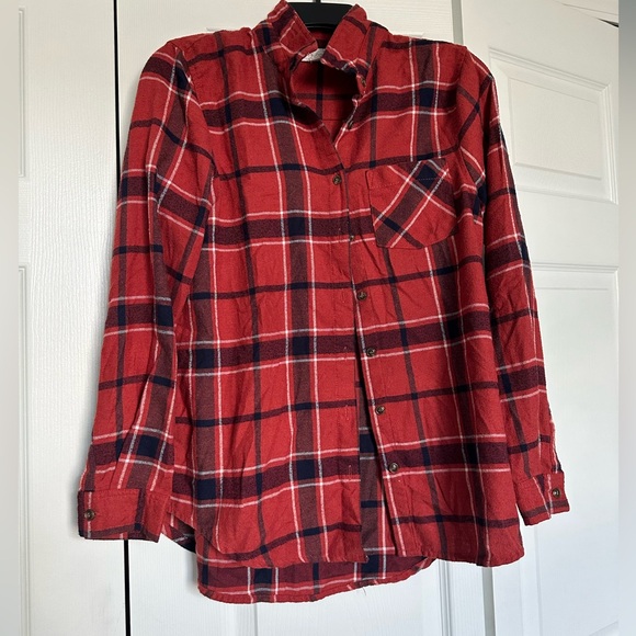 Hippie Rose Red and Black Plaid Shirt - Picture 1 of 3